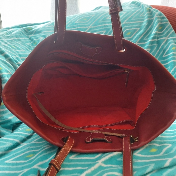 Vintage Dooney & Bourke Large Leather Florentine Leather Tote - Picture 9 of 14